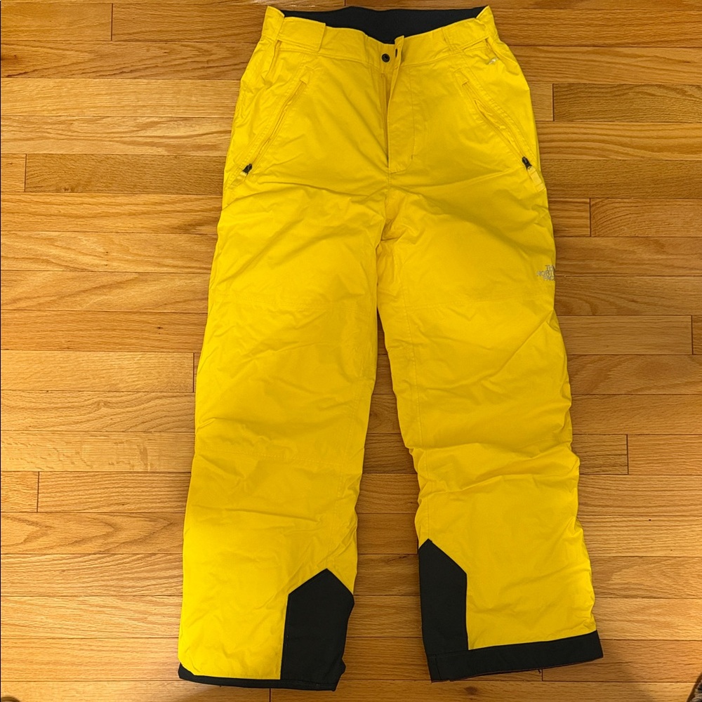 The North Face Yellow and Black Kids Ski Snowboard Pants sz L 14 / 16 years